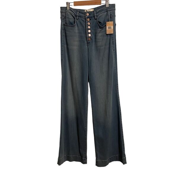 RACHEL Rachel Roy | Dirty Dancing High-Rise Button-Up Flare Jeans Size 29 NWT - Picture 1 of 9
